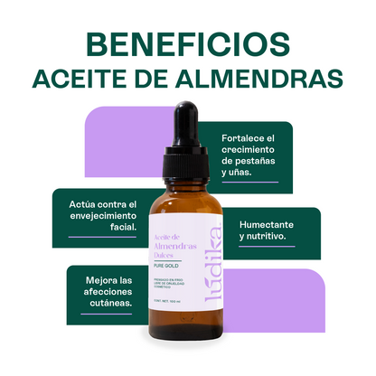 Kit de 4 Aceites Puros | Ricino, Rosa Mosqueta, Argán, Almendras | Antiedad, Fortalecimiento e Hidratación para Piel y Cabello