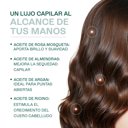 Kit de 4 Aceites Puros | Ricino, Rosa Mosqueta, Argán, Almendras | Antiedad, Fortalecimiento e Hidratación para Piel y Cabello