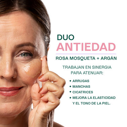 Kit de 5 Aceites Puros | Ricino, Argán, Almendras, Rosa Mosqueta, Jojoba | Antiedad, Fortalecimiento e Hidratación para Piel y Cabello