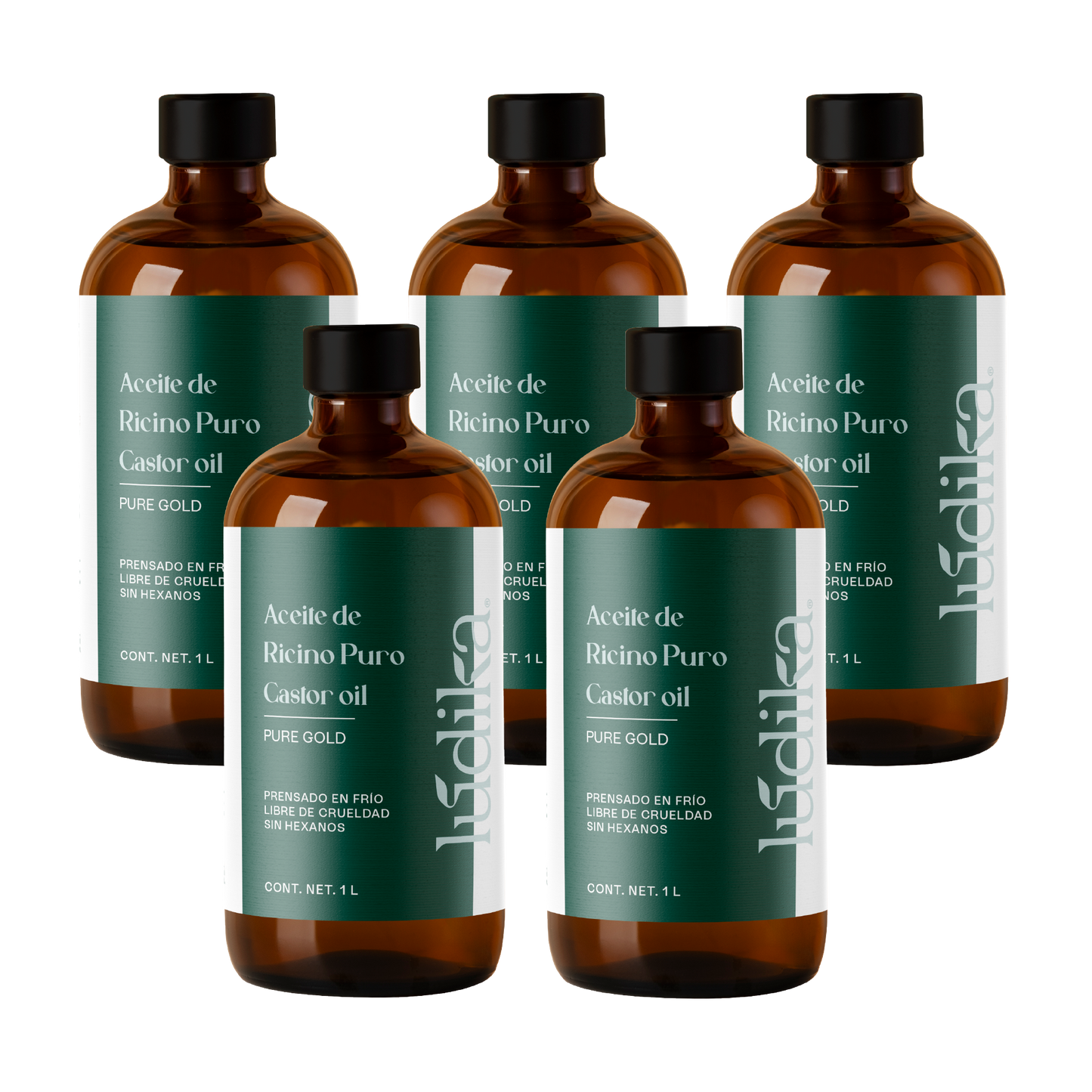 Kit Profesional de Aceite de Ricino | 5 Litros para Fortalecimiento Capilar, Hidratación y Usos Terapéuticos