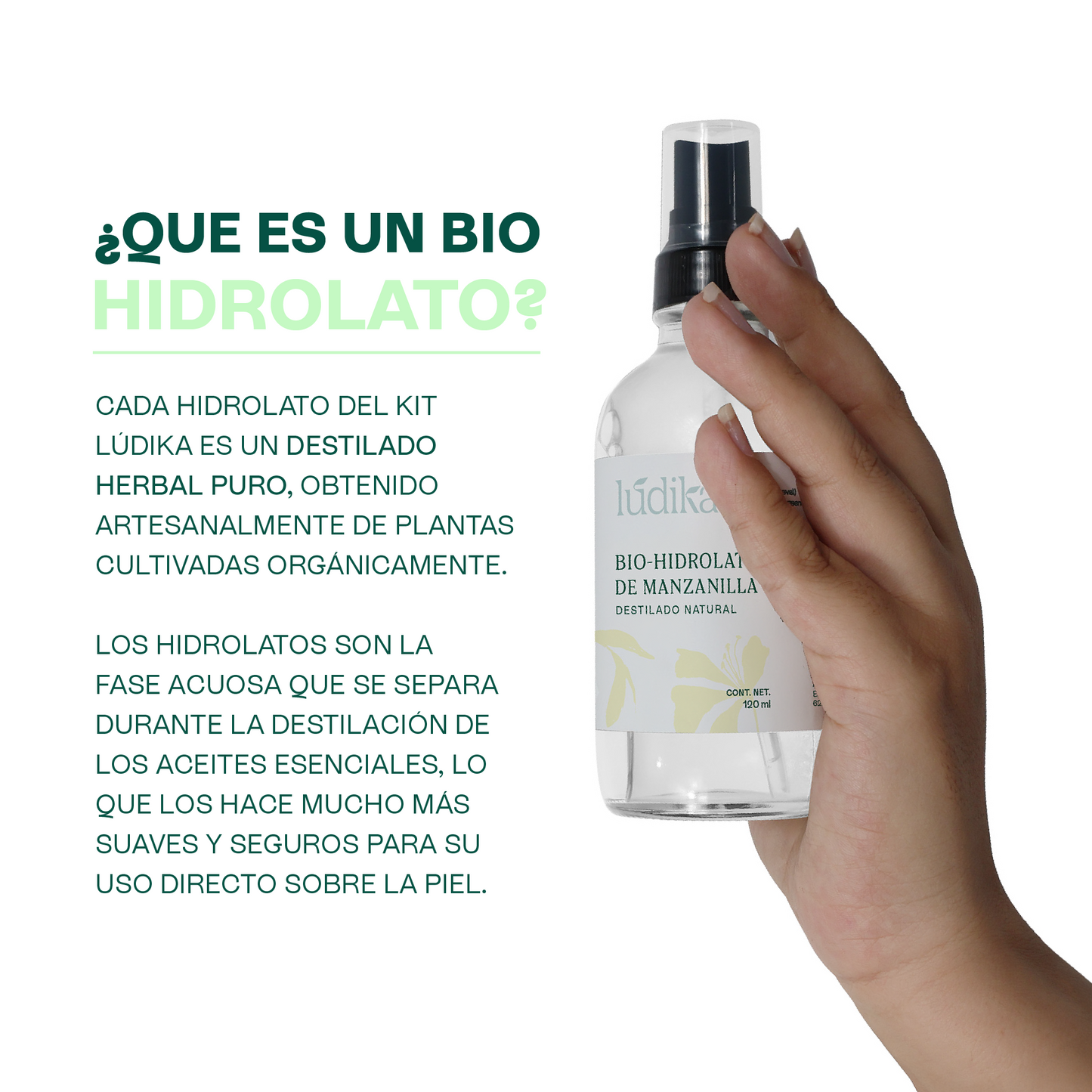 Kit 6 Hidrolatos en Spray 120 m | Esencia Floral Pura para Revitalizar y Calmar Piel y Cabello A elegir