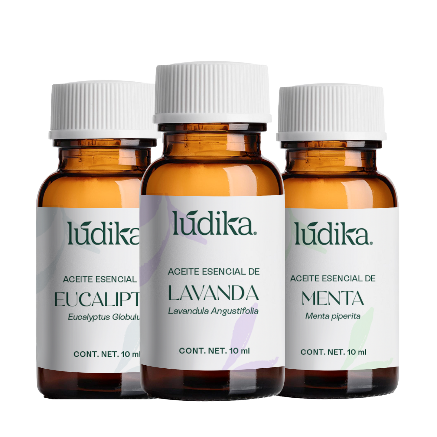 Kit Aceites Esenciales de Lavanda, Eucalipto, Menta | Facial, Spa y Aromaterapia | Calmante, Descongestionante y Equilibrante para Piel y Cabello