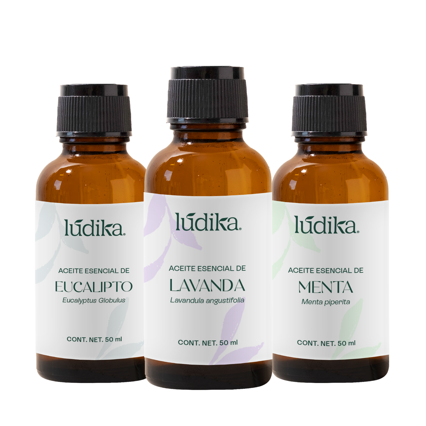 Kit Aceites Esenciales de Lavanda, Eucalipto, Menta | Facial, Spa y Aromaterapia | Calmante, Descongestionante y Equilibrante para Piel y Cabello