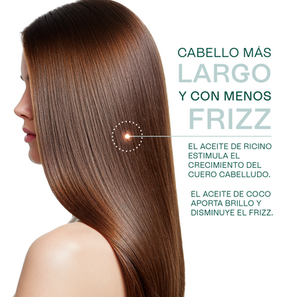 Dúo de Aceites | Aceite de Ricino y Coco Líquido | Hidratación Profunda, Masaje y Nutrición Capilar