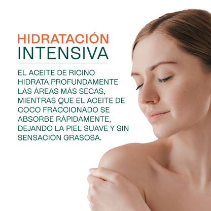 Dúo de Aceites | Aceite de Ricino y Coco Líquido | Hidratación Profunda, Masaje y Nutrición Capilar