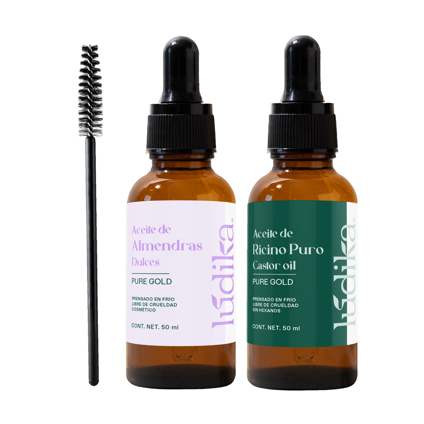 Aceite de Ricino y Almendras | Kit nutritivo facial | Nutrición Profunda, Crecimiento y Hidratación