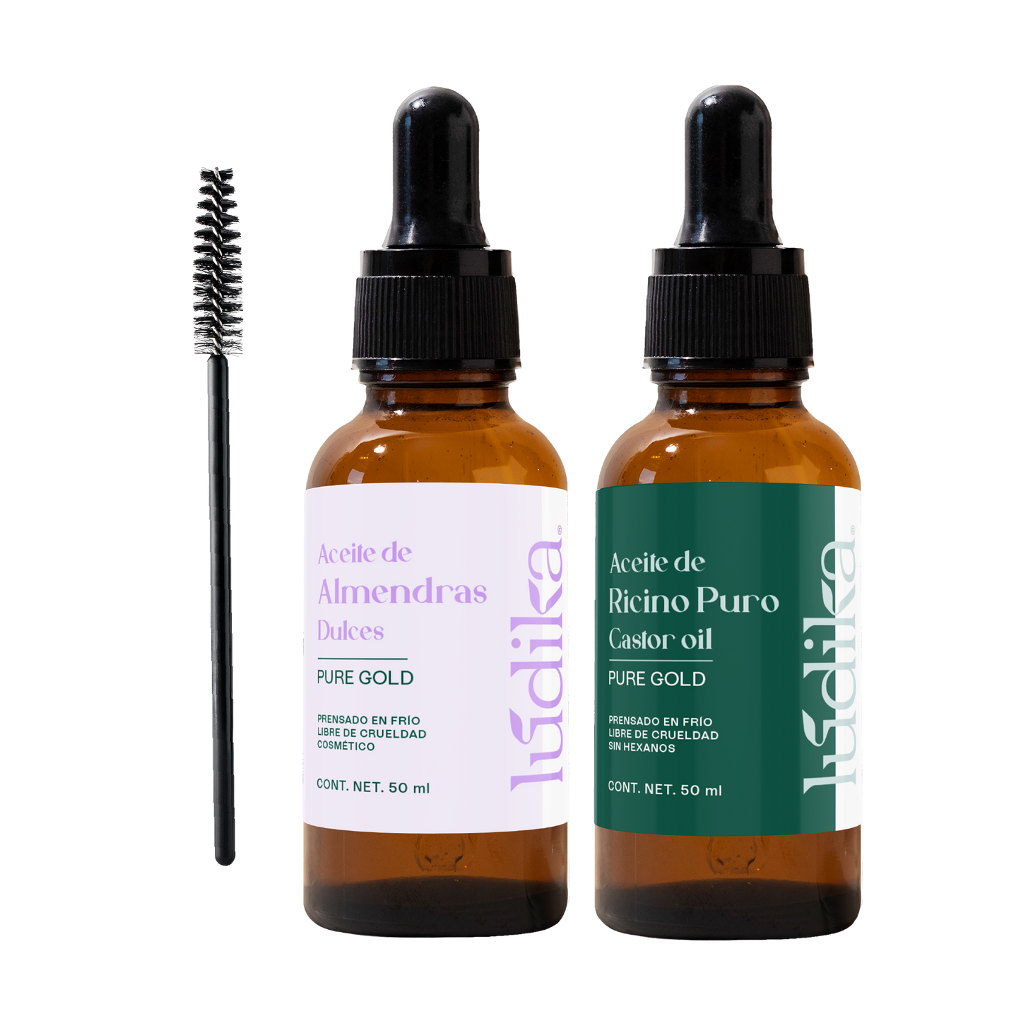 Aceite de Ricino y Almendras | Kit nutritivo facial | Nutrición Profunda, Crecimiento y Hidratación