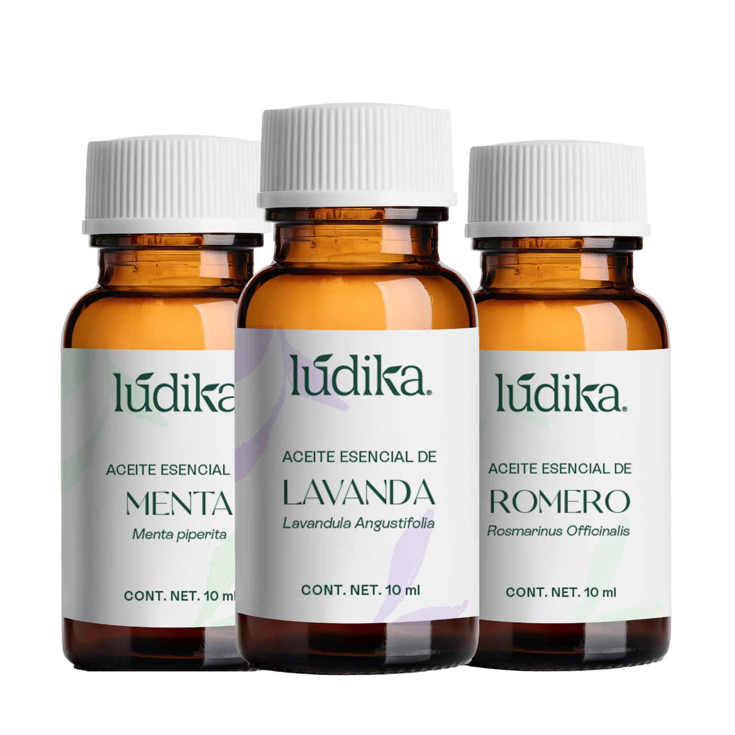 Kit Aceites Esenciales de Lavanda, Menta, Romero | Facial, Spa y Aromaterapia | Calmante, Estimulante y Equilibrante para Piel, Cabello y Mente