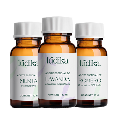 Kit Aceites Esenciales de Lavanda, Menta, Romero | Facial, Spa y Aromaterapia | Calmante, Estimulante y Equilibrante para Piel, Cabello y Mente