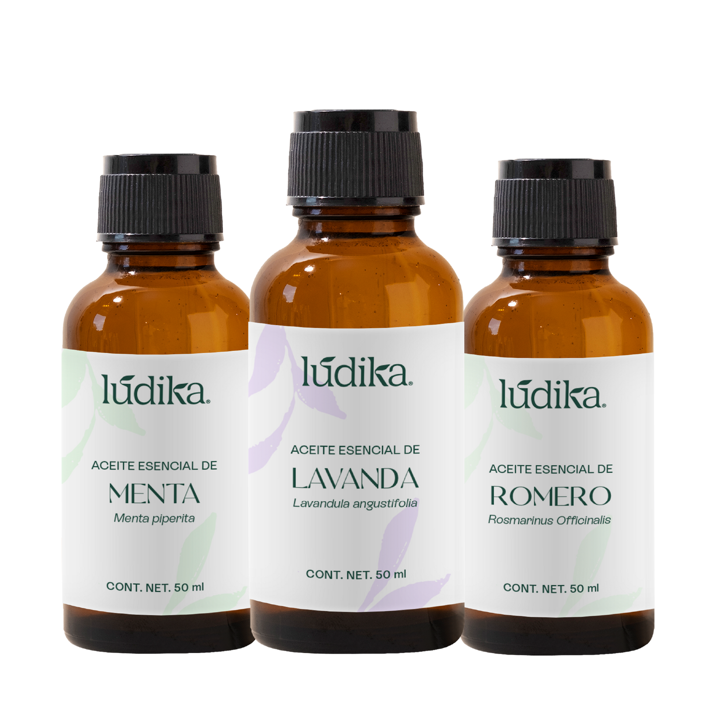 Kit Aceites Esenciales de Lavanda, Menta, Romero | Facial, Spa y Aromaterapia | Calmante, Estimulante y Equilibrante para Piel, Cabello y Mente