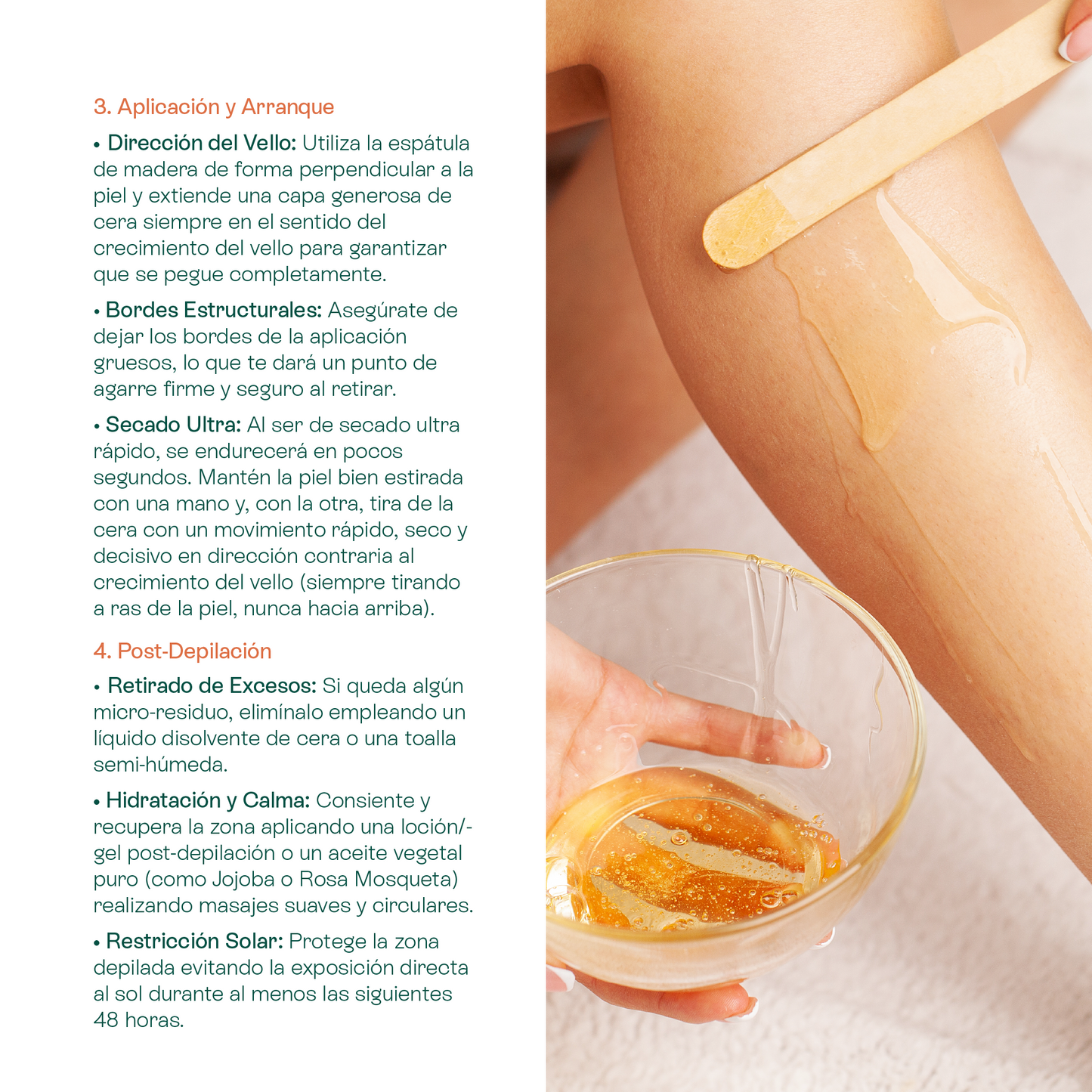 Kit de Depilación | Cera Española, Gel Post-Depilatorio y Aplicadores para una Piel Suave y Cuidada