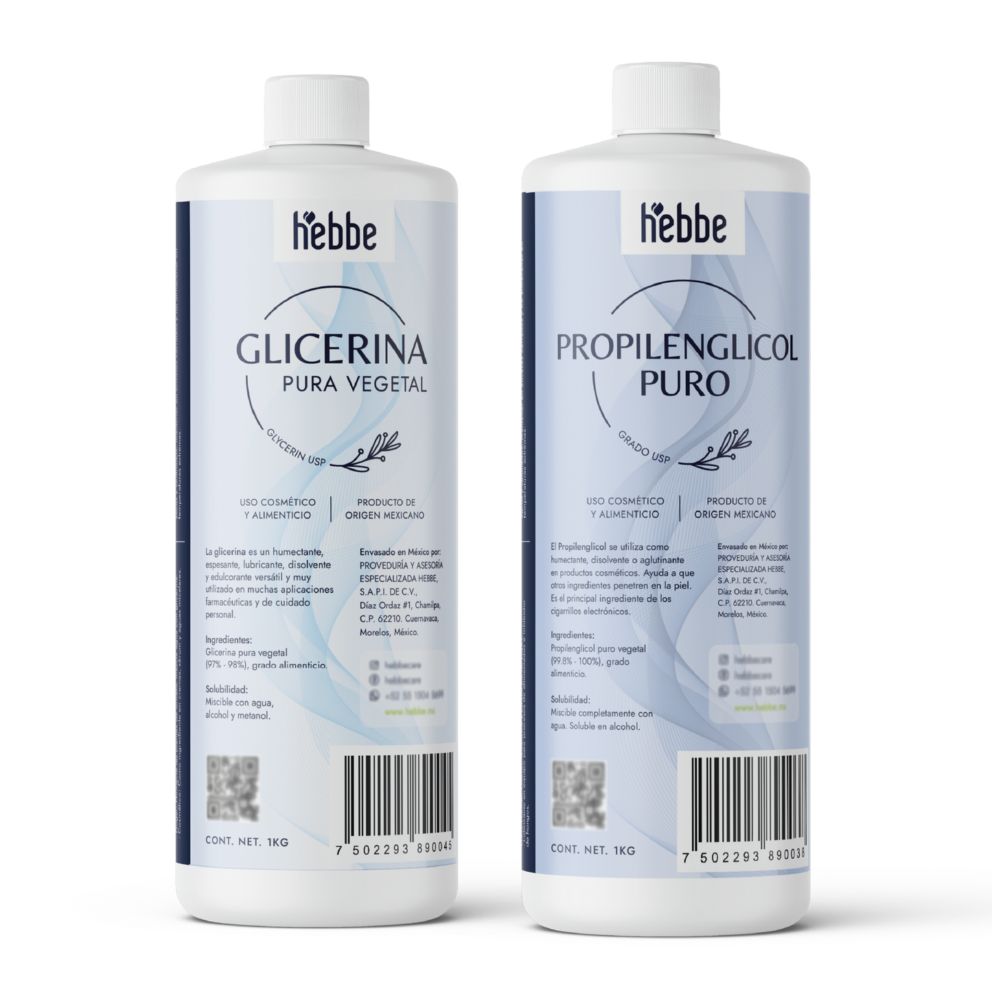 Glicerina vegetal y Propilenglicol | Cosmético | Humectación Profunda