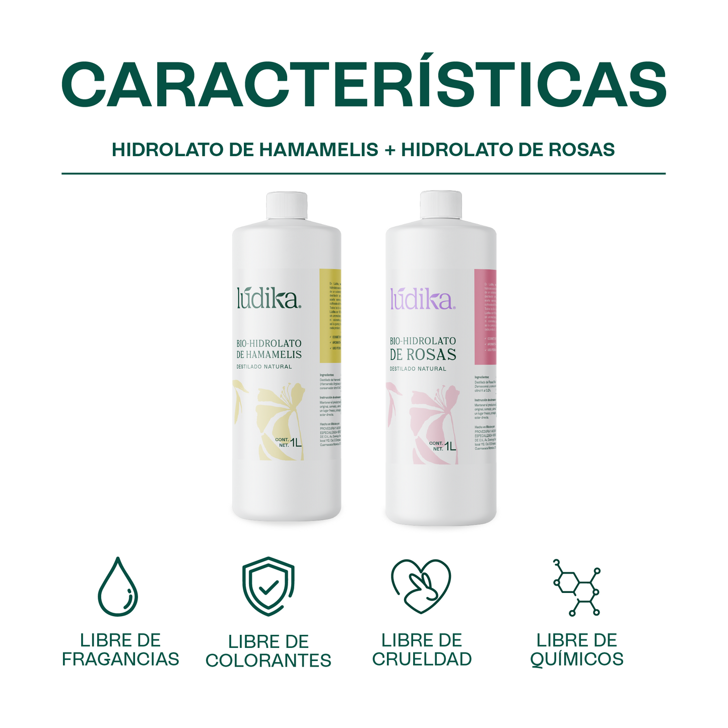 Bio Hidrolatos de Rosas y Hamamelis | Facial | Duo hidratante