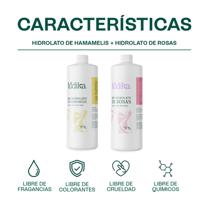 Bio Hidrolatos de Rosas y Hamamelis | Facial | Duo hidratante