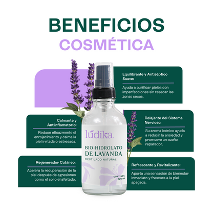 Kit 3 Hidrolatos en Spray 120 ml | Esencia Floral y Herbal para la Piel y el Cabello