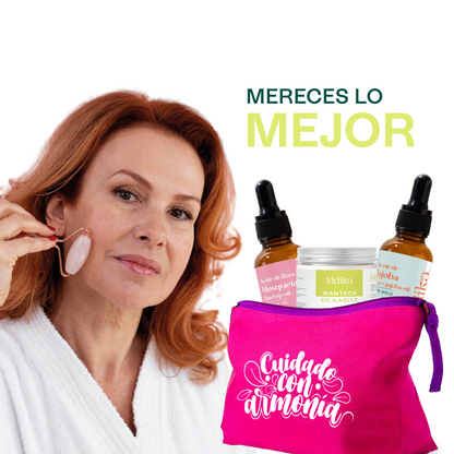 Kit mamá | Aceite de Rosa Mosqueta, Jojoba y Karité | Hidratación Antiedad y Nutrición Integral para Piel y Cabello