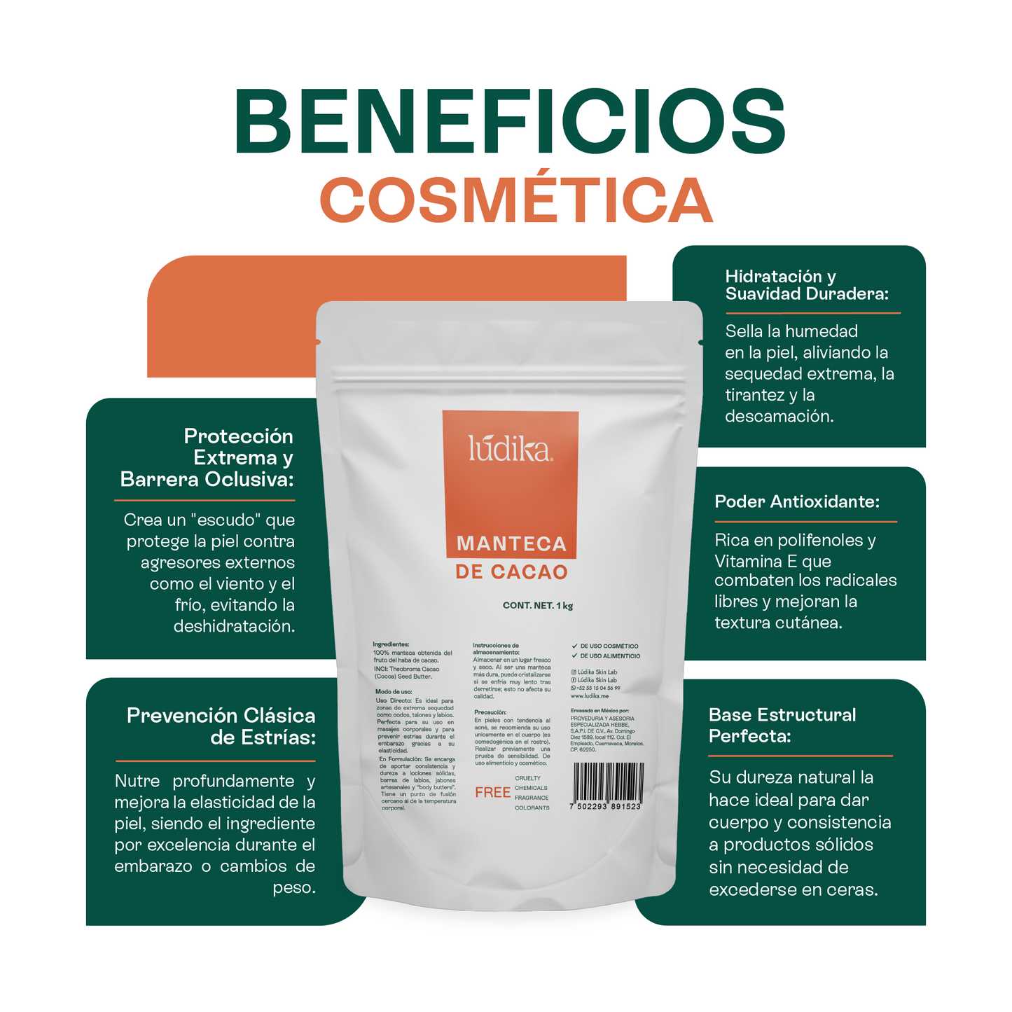 Manteca de cacao y karité | Kit de Mantecas vegetales | Hidratación Profunda y Nutrición para Piel Seca y Sensible