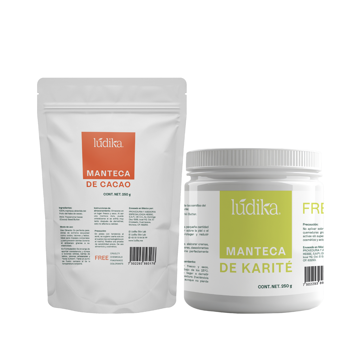 Manteca de cacao y karité | Kit de Mantecas vegetales | Hidratación Profunda y Nutrición para Piel Seca y Sensible