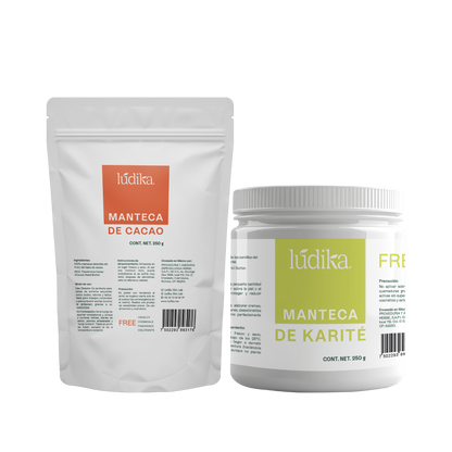 Manteca de cacao y karité | Kit de Mantecas vegetales | Hidratación Profunda y Nutrición para Piel Seca y Sensible