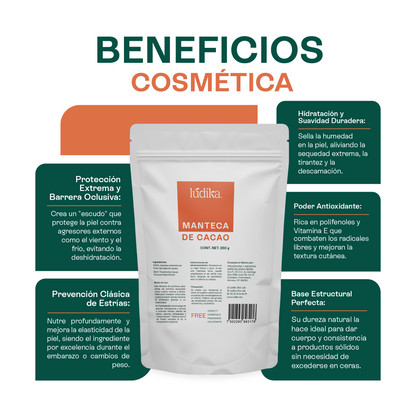 Manteca de cacao y karité | Kit de Mantecas vegetales | Hidratación Profunda y Nutrición para Piel Seca y Sensible