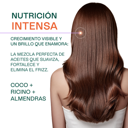 Kit 3 aceites capilares | Aceites de Ricino, Almendras Dulces y Coco Fraccionado | Piel, Cabello y Masajes