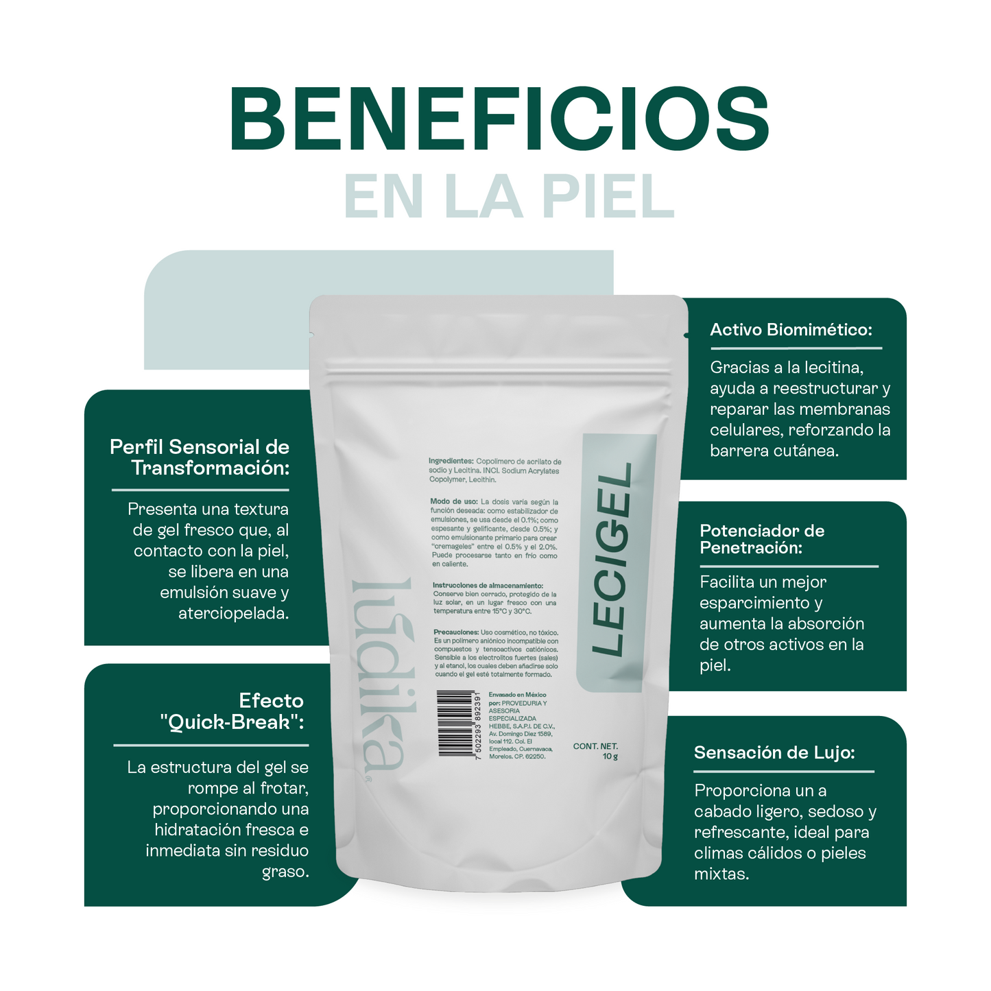 Lecigel | Facial, Corporal y Capilar | Gelificante y Emulsionante "Todo en Uno"