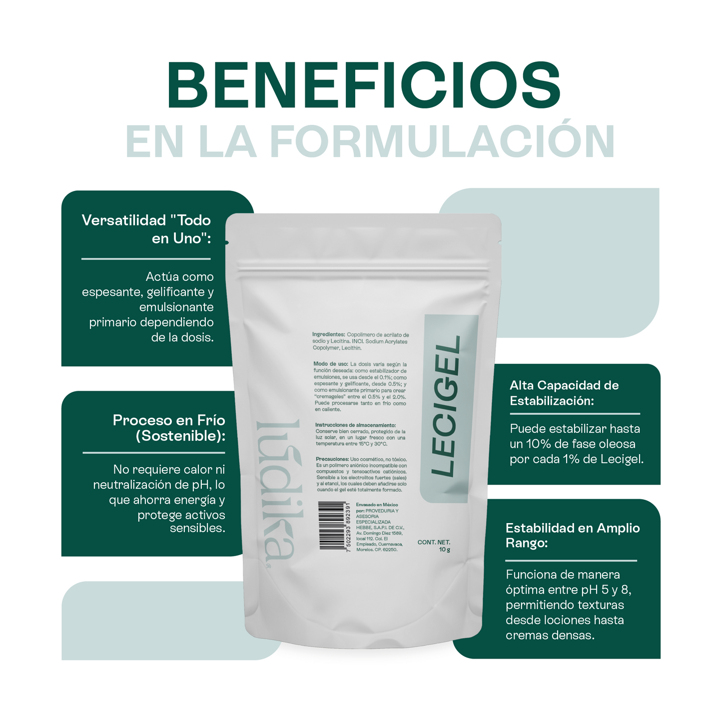 Lecigel | Facial, Corporal y Capilar | Gelificante y Emulsionante "Todo en Uno"
