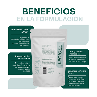 Lecigel | Facial, Corporal y Capilar | Gelificante y Emulsionante "Todo en Uno"