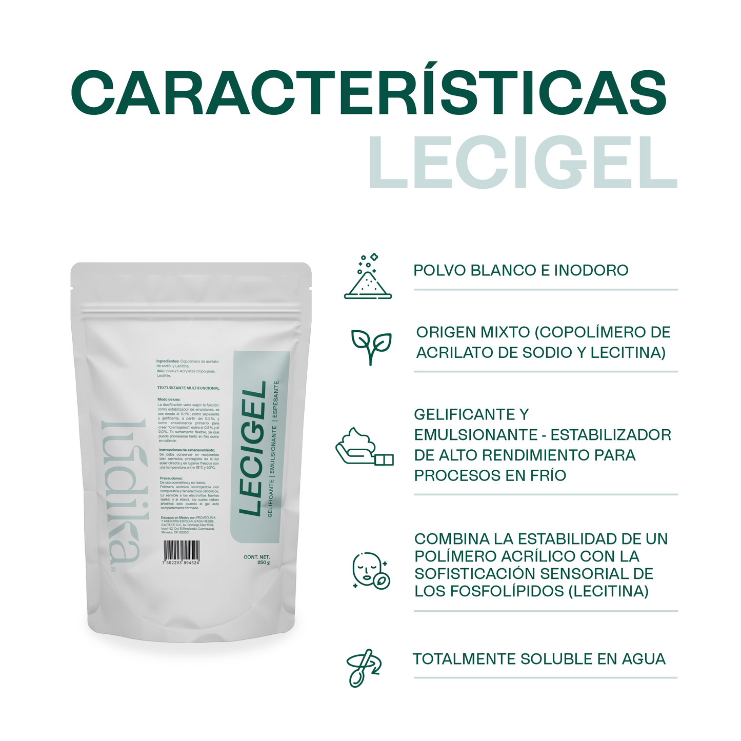Lecigel | Facial, Corporal y Capilar | Gelificante y Emulsionante "Todo en Uno"