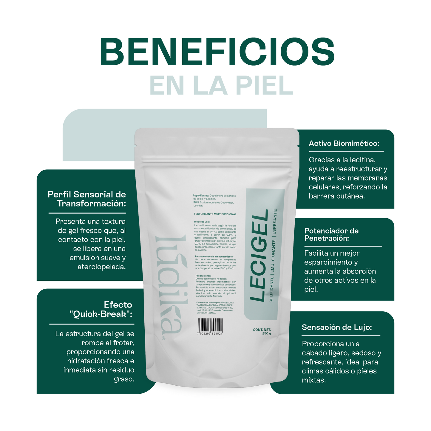 Lecigel | Facial, Corporal y Capilar | Gelificante y Emulsionante "Todo en Uno"