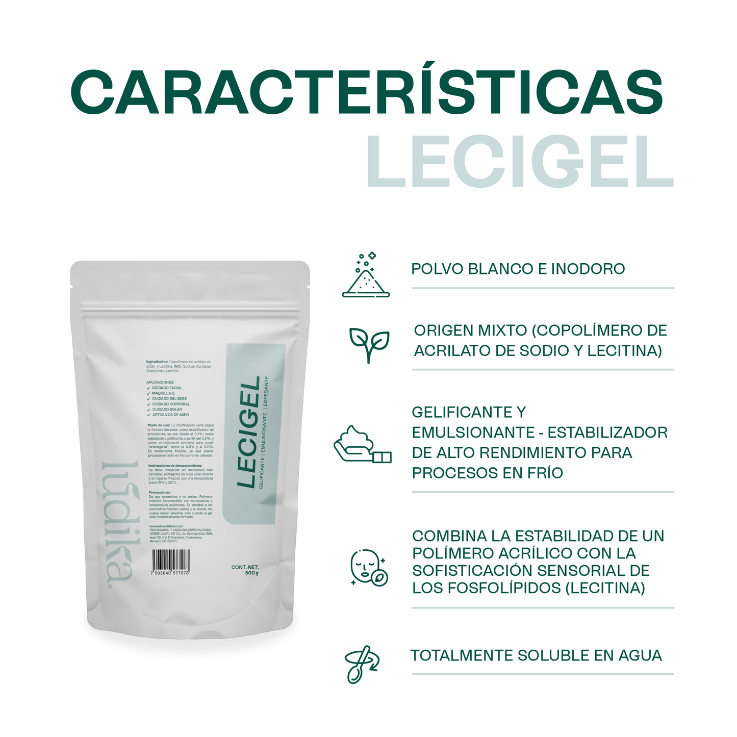 Lecigel | Facial, Corporal y Capilar | Gelificante y Emulsionante "Todo en Uno"