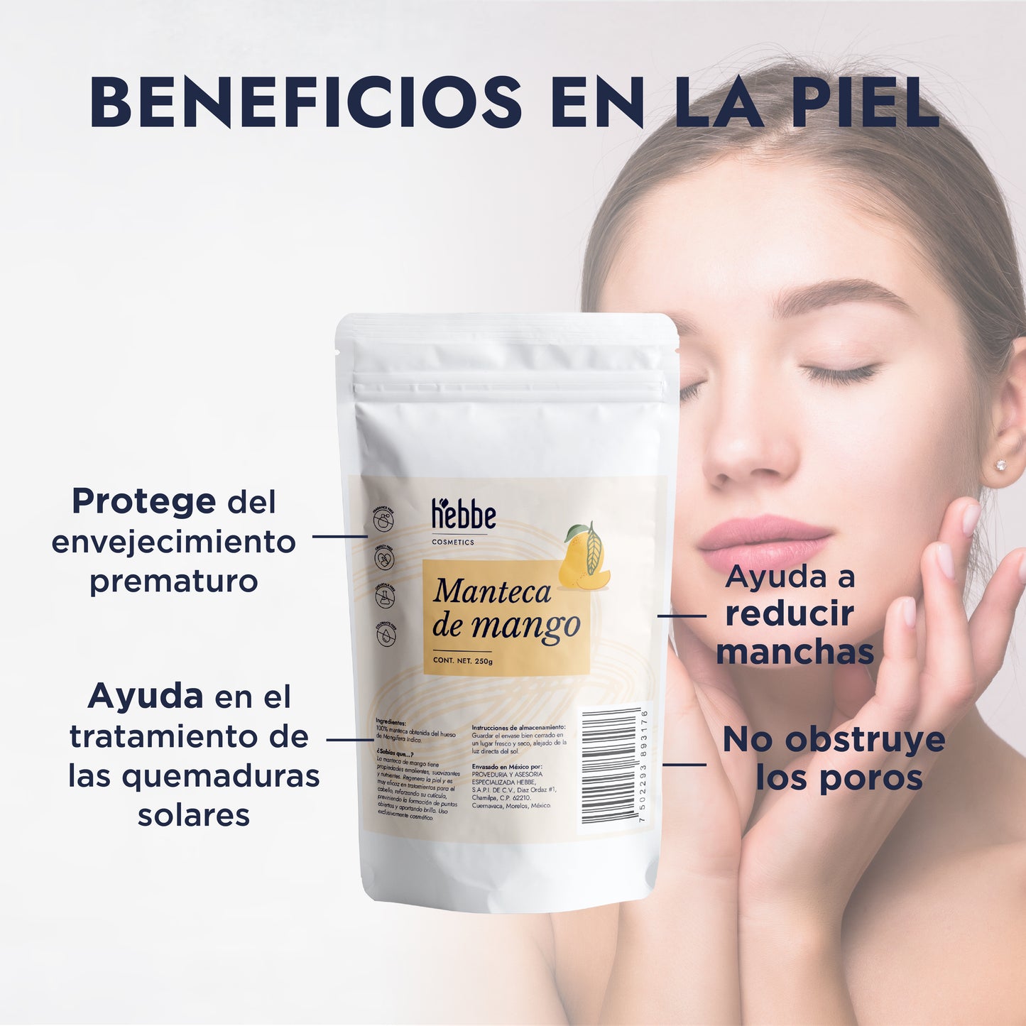 Manteca de Mango | Cuerpo, Cabello y Labios | Emoliente Ligera, Nutritiva y Regeneradora