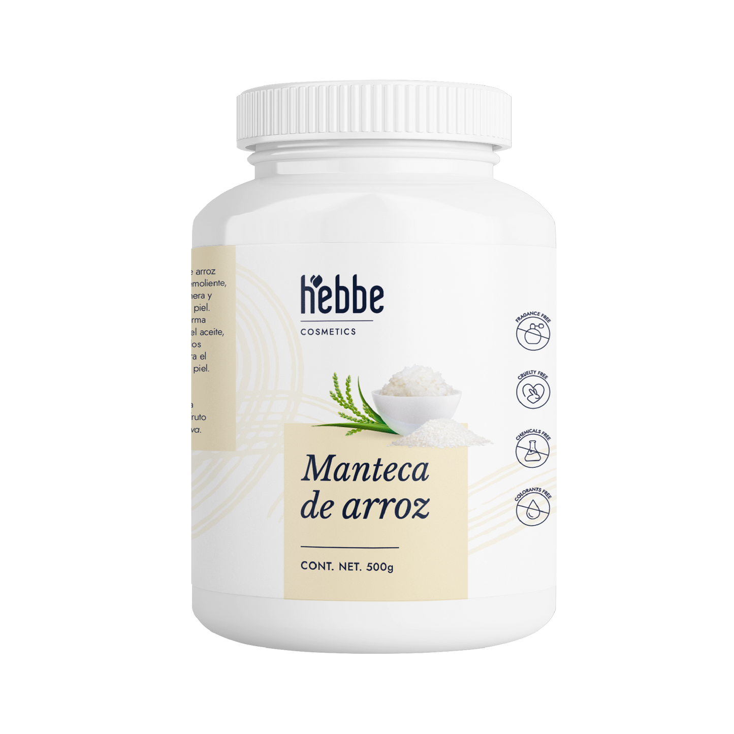 Manteca de Arroz | Rostro, Cuerpo y Cabello | Emoliente Antioxidante de Tacto Seco y Sedoso