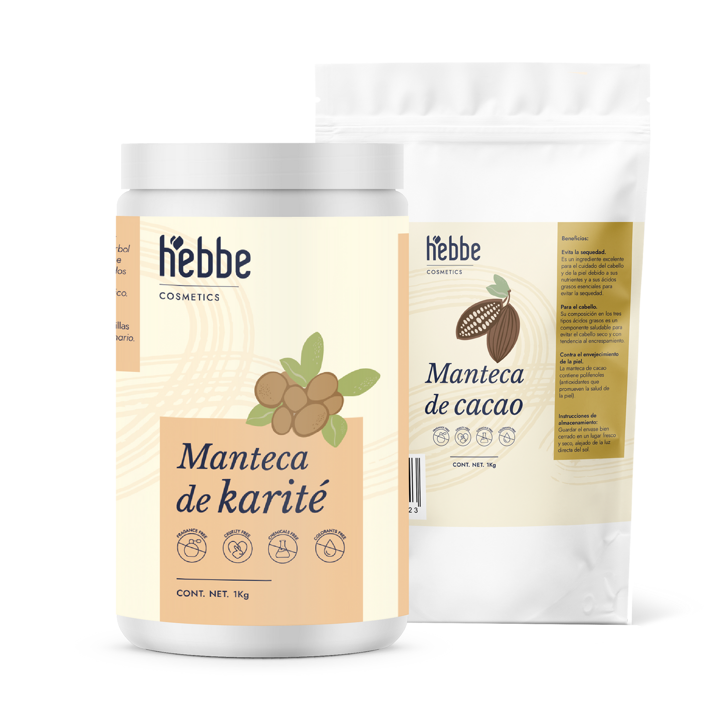 Manteca de cacao y karité | Kit de Mantecas vegetales | Hidratación Profunda y Nutrición para Piel Seca y Sensible