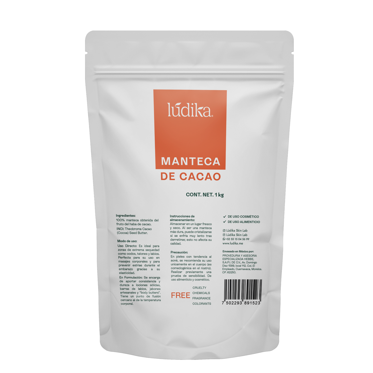 Manteca de Cacao | Cuerpo, Labios y Alimentación | Emoliente Oclusivo y Agente Fundente