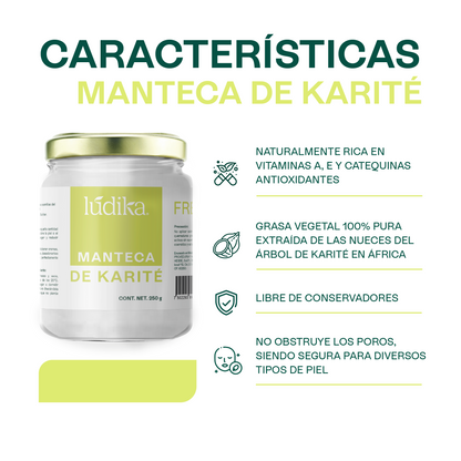 Manteca de Karité | Cuerpo, Rostro y Cabello | Emoliente, Reparadora y Protectora
