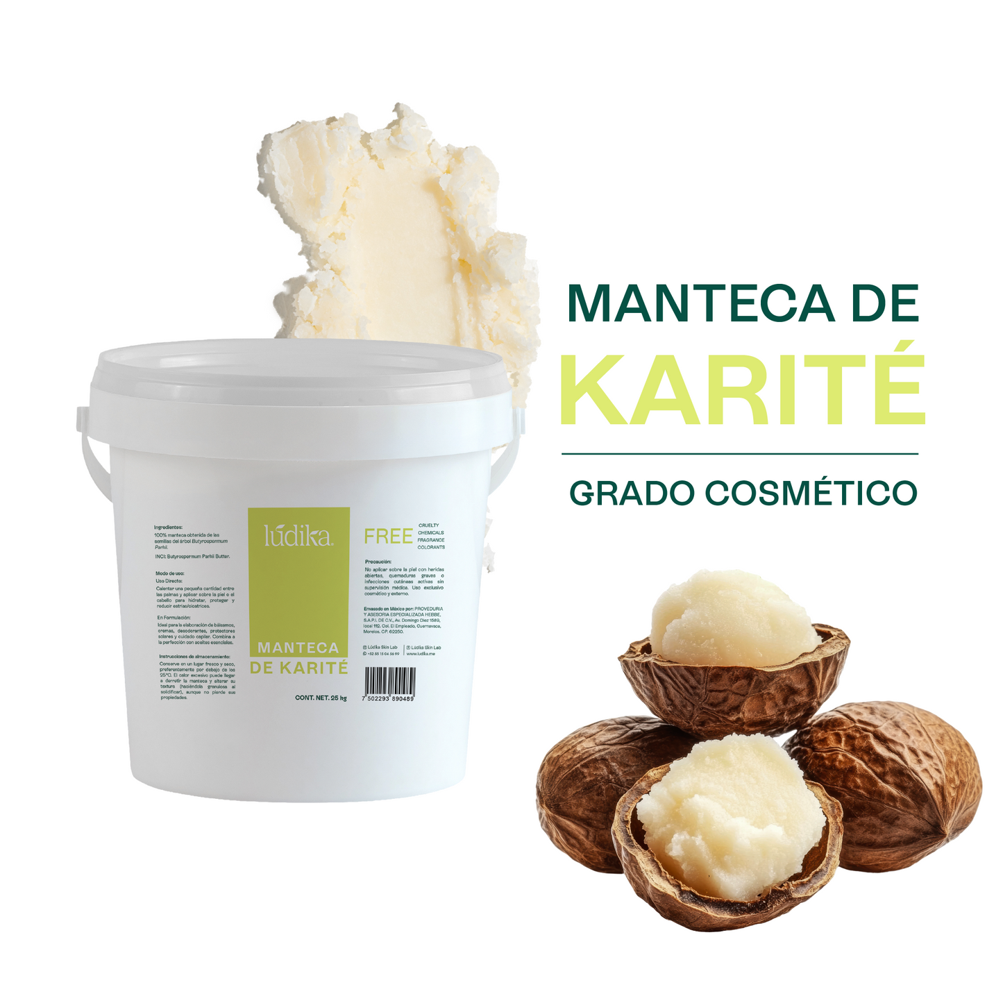 Manteca de Karité | Cuerpo, Rostro y Cabello | Emoliente, Reparadora y Protectora