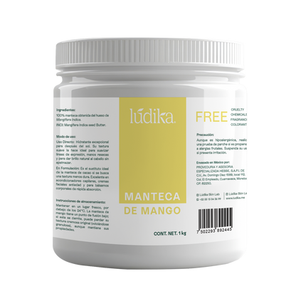 Manteca de Mango | Cuerpo, Cabello y Labios | Emoliente Ligera, Nutritiva y Regeneradora