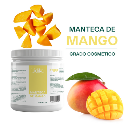 Manteca de Mango | Cuerpo, Cabello y Labios | Emoliente Ligera, Nutritiva y Regeneradora