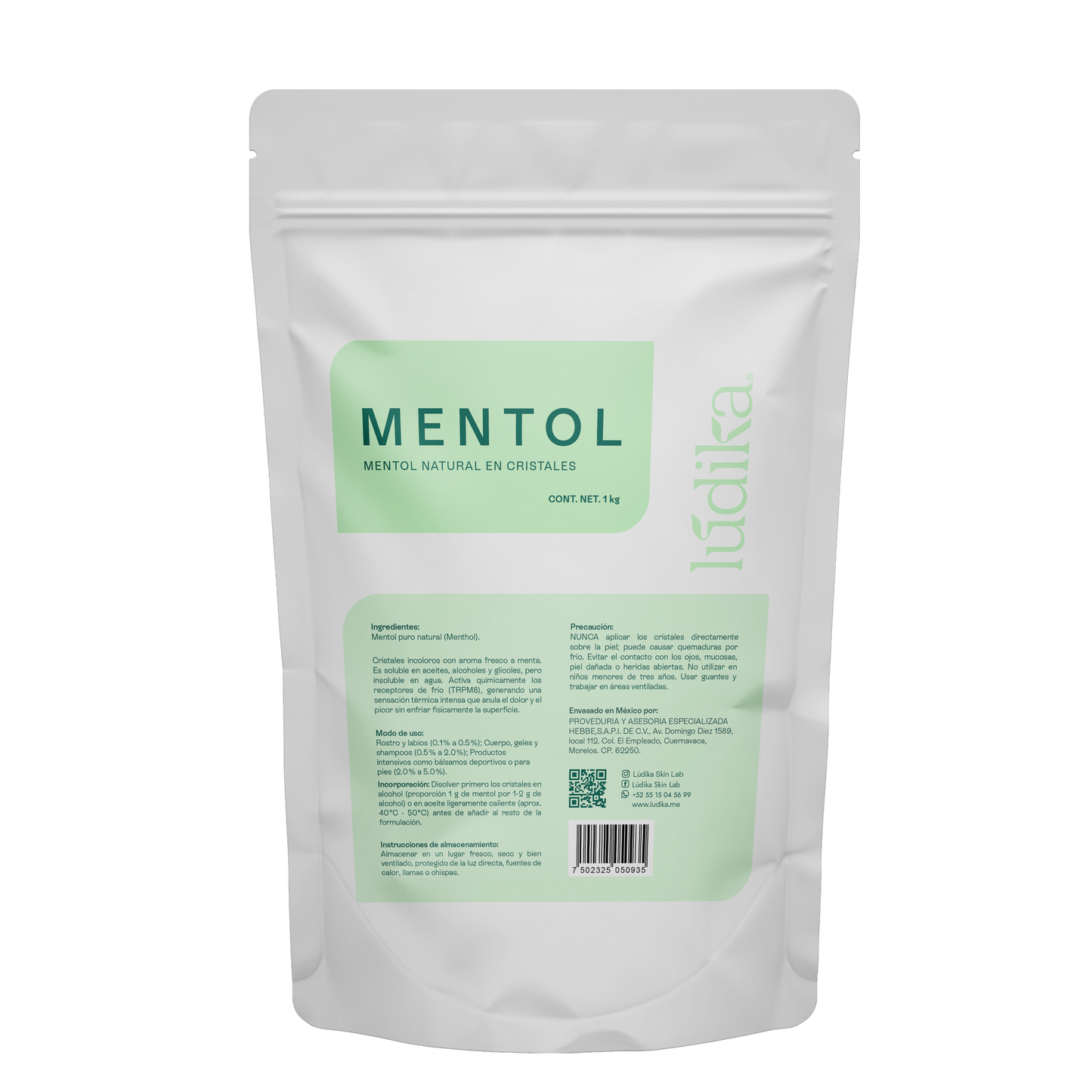 Mentol Natural en Cristales | Efecto Refrescante, Terapéutico y Calmante