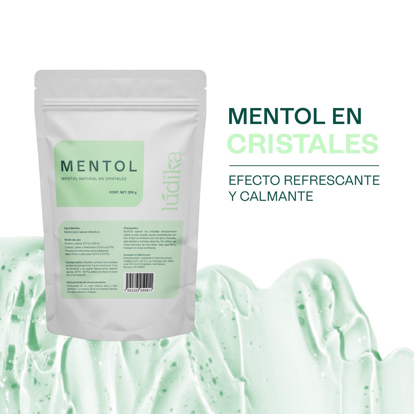 Mentol Natural en Cristales | Efecto Refrescante, Terapéutico y Calmante