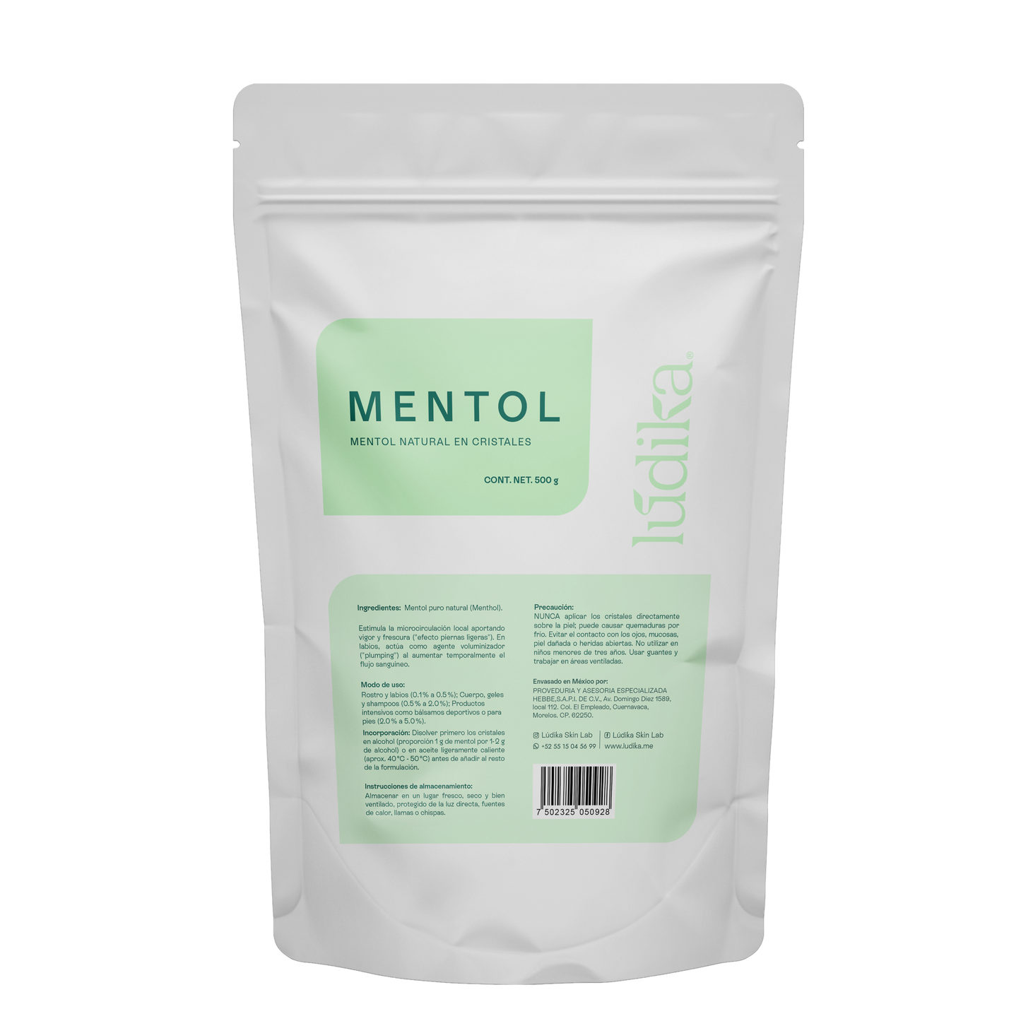 Mentol Natural en Cristales | Efecto Refrescante, Terapéutico y Calmante