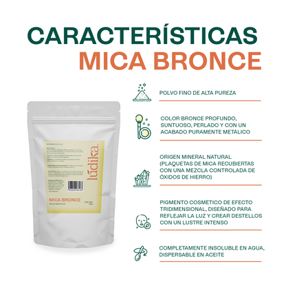 Mica Bronce | Pigmento de Efecto Perlado y Metálico | Luminosidad Mineral de Lujo