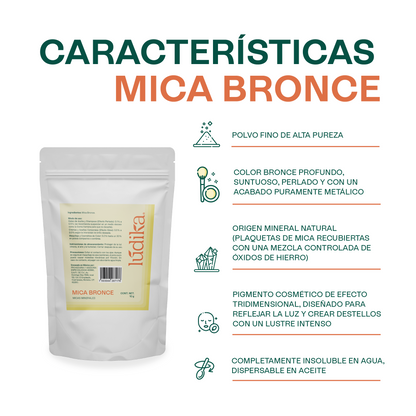 Mica Bronce | Pigmento de Efecto Perlado y Metálico | Luminosidad Mineral de Lujo