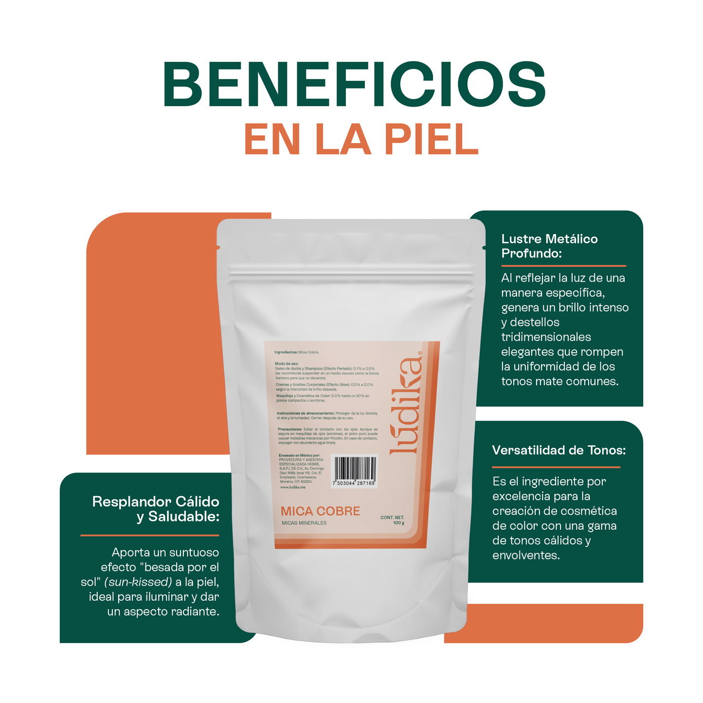 Mica Cobre | Pigmento Perlado de Alto Impacto para Cosméticos Vibrantes