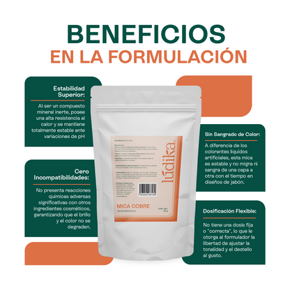 Mica Cobre | Pigmento Perlado de Alto Impacto para Cosméticos Vibrantes