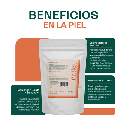 Mica Cobre | Pigmento Perlado de Alto Impacto para Cosméticos Vibrantes