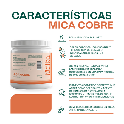 Mica Cobre | Pigmento Perlado de Alto Impacto para Cosméticos Vibrantes