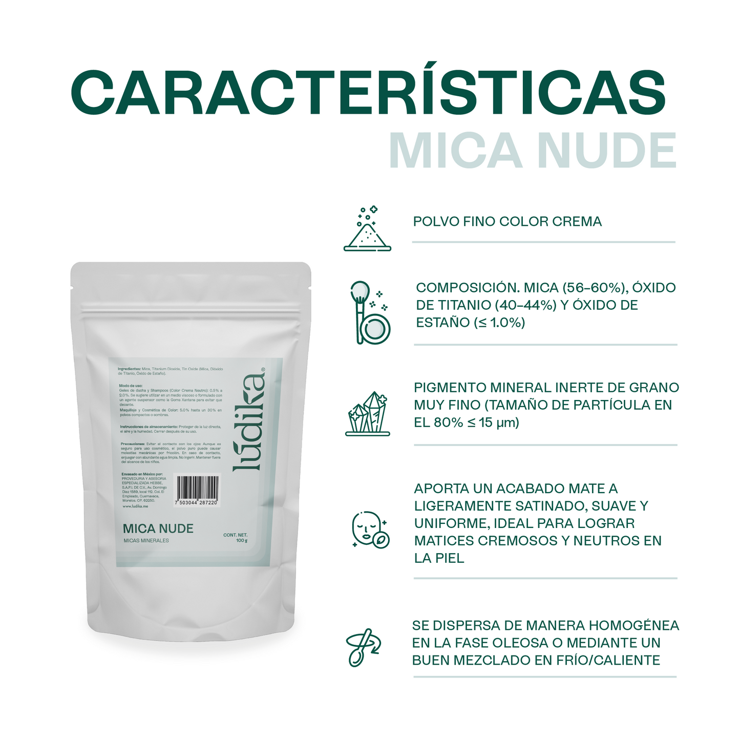 Mica Nude | Pigmento Sutil para un Acabado Sedoso, Natural y Perfeccionador