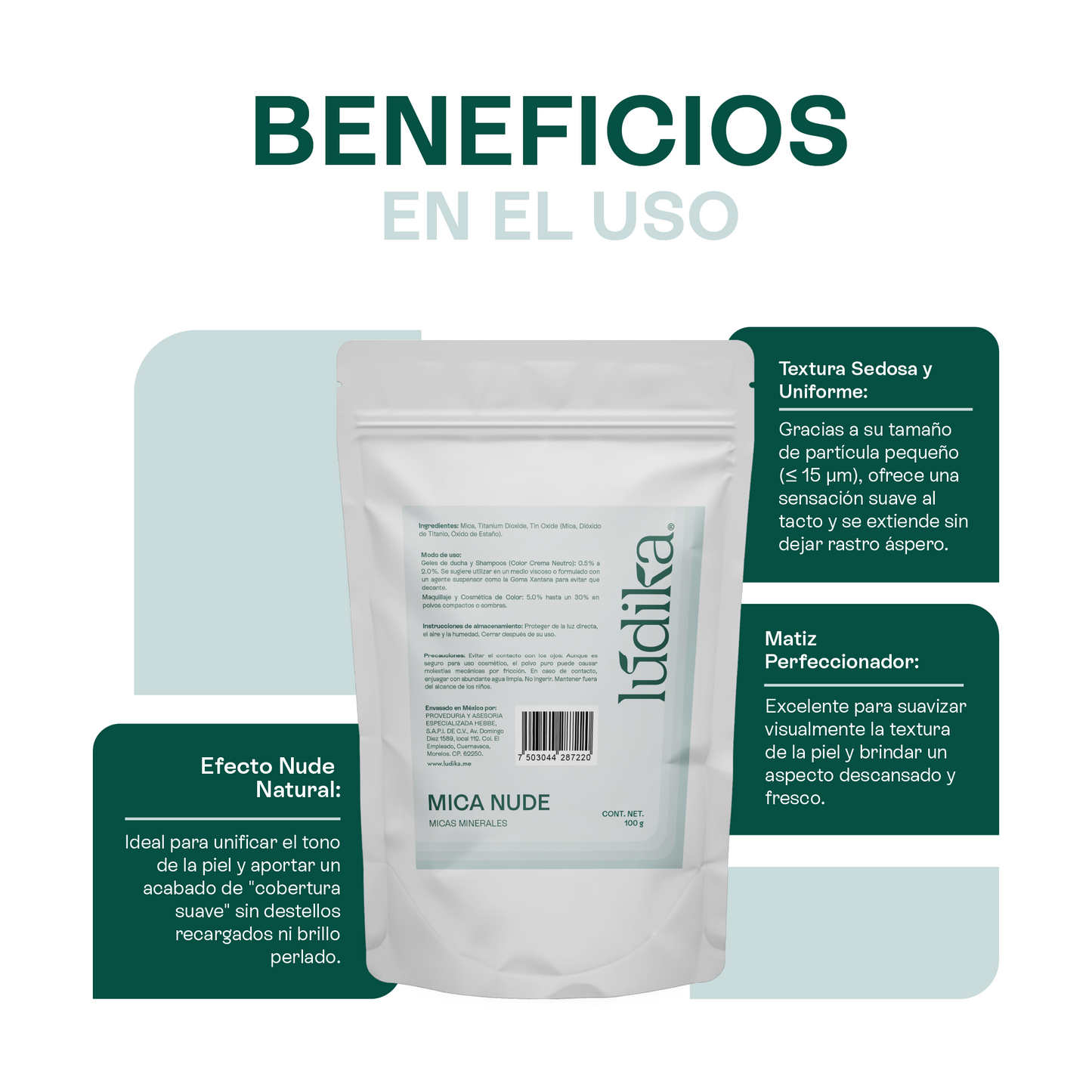 Mica Nude | Pigmento Sutil para un Acabado Sedoso, Natural y Perfeccionador